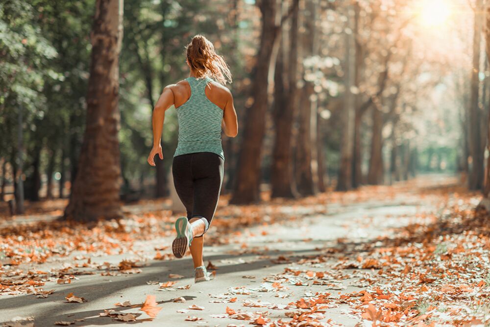 Läuferin Wald: Laufen Laufplan Miriam Schultz & SAUBER ENERGIE
