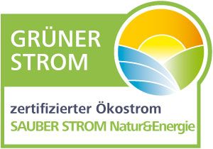 Grüner Strom Label für Sauber Energie