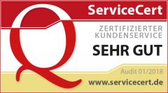 ServiceCert-Siegel: SAUBER ENERGIE sehr gut