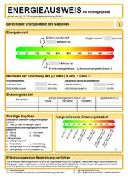Energieausweis Haus Gebäude Wohngebäude Beispielbild