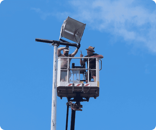 LED-Flutlicht des TSV Meckenbeuren