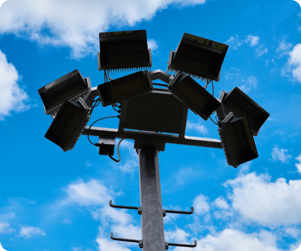 Förderprojekt SAUBER ENERGIE Flutlichtmasten