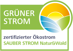 Grüner Strom Zertifizierung für SAUBER STROM Tarif Natur&Wald